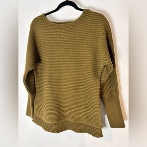 Rachel Zoe Olive Green Ribbed Women's Sweater Size Medium